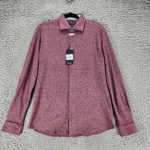 Garnet Shirt Mens Medium Red Long Sleeve Button Up *NWT*